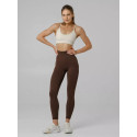 Леггинсы спортивные для фитнеса коричневые LUXE