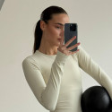 Рашгард (кофта спортивная) с длинными рукавами женский белый